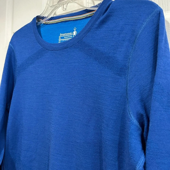 Smartwool Womens' XL Intraknit Thermal Merino Crew Base Layer Top Blue NWT - Picture 3 of 11